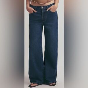 Favorite Daughter Ollie Baggy Wide Leg Jeans Kent Wash Size 26 NWT‎